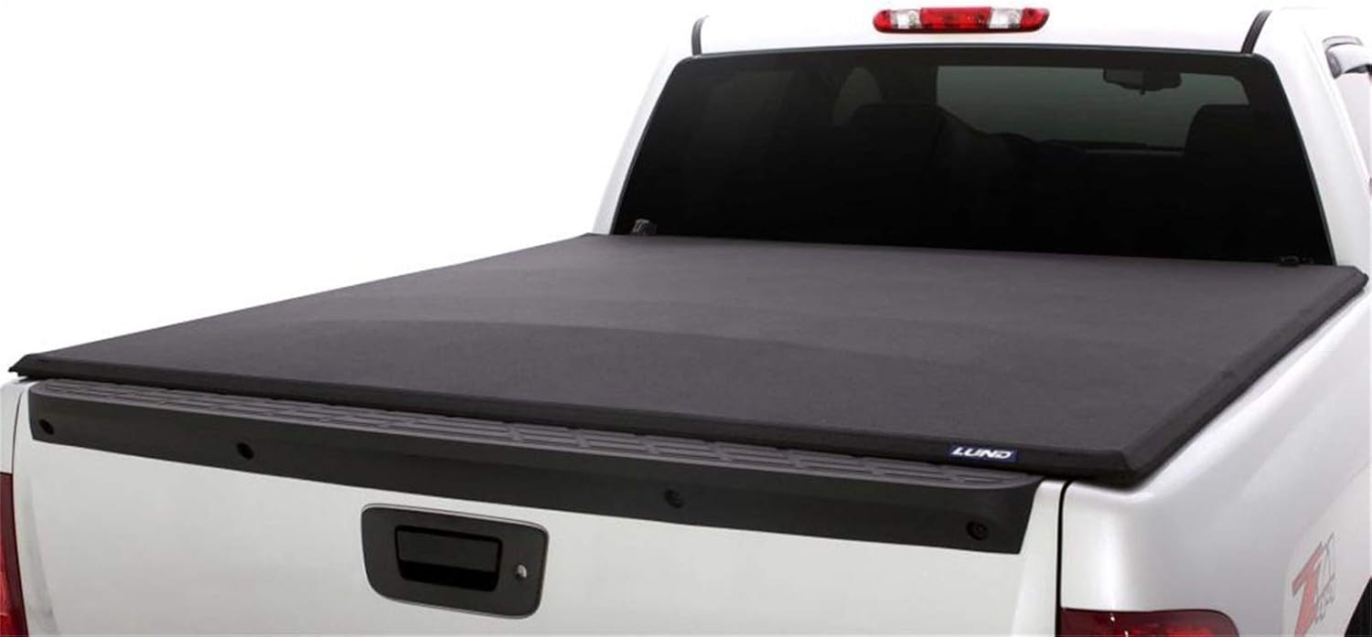 Lund Genesis Elite Tri-Fold Soft Folding Truck Bed Tonneau Cover | 95851 | Fits 2017 - 2023 Ford Super Duty 8' 2" Bed (98.1")