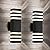 tewei Up and Down Outdoor Lights Exterior Wall Light Fixture, 3-Layer Black Modern Outdoor Lights for House, IP65 Waterproof Aluminum Exterior Wall Sconce for Porch Garage, Warm White 3000K, 2 Pack