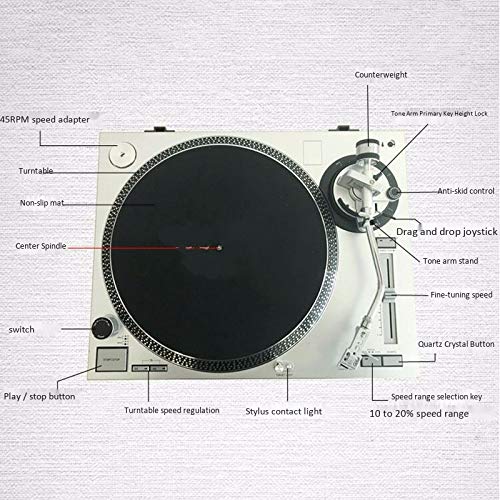 NAMSAR AT-LP120X-USB Direct Drive DJ Turntable, Vinyle Professionnel Fever HiFi Enregistrez Gramophone Player, Supports 3 Vitesses de 33/45/7 8, Compatible avec Plusieurs systèmes d’exploitation - Les Beatles, Paul McCartney, John Lennon, RIngo Starr, George Harrison NAMSAR AT-LP120X-USB Direct Drive DJ Turntable, Vinyle Professionnel Fever HiFi Enregistrez Gramophone Player, Supports 3 Vitesses de 33/45/7 8, Compatible avec Plusieurs systèmes d'exploitation – Image 4