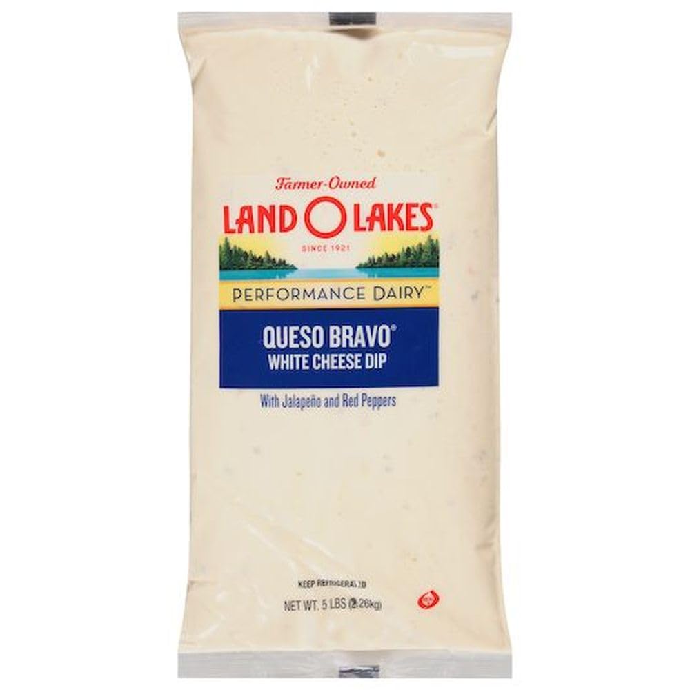 Queso Bravo White Cheese Dip by Land O Lakes – 5 Pound (Pack of 6), Pack of 6