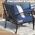 SunloungeCo 4-Piece Patio Furniture Set, Wider Outdoor Metal Seating Sofa with High Back & Loveseat, Coffee Table, All Weather Metal Conversation Set for Backyard, Poolside, Deck-Navy
