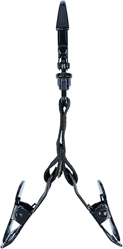 Miniatura 8 de MELOTOUGH Correa de guante de bombero clip para guante de trabajo con 2 clips de cocodrilo reflectante de alta visibilidad lima