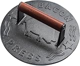 Heavy-Duty Cast Iron Burger Press 8.5 Inch Round Burger Smasher, Grill Press for Cooking Burgers, Bacon, Sandwiches, Steak, Ground Beef, Meats, Sausages, and So On