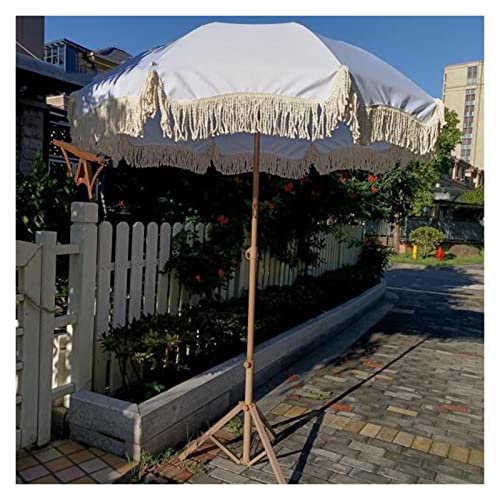 Sombrilla con protección solar y botón inclinable para terraza y playa 3