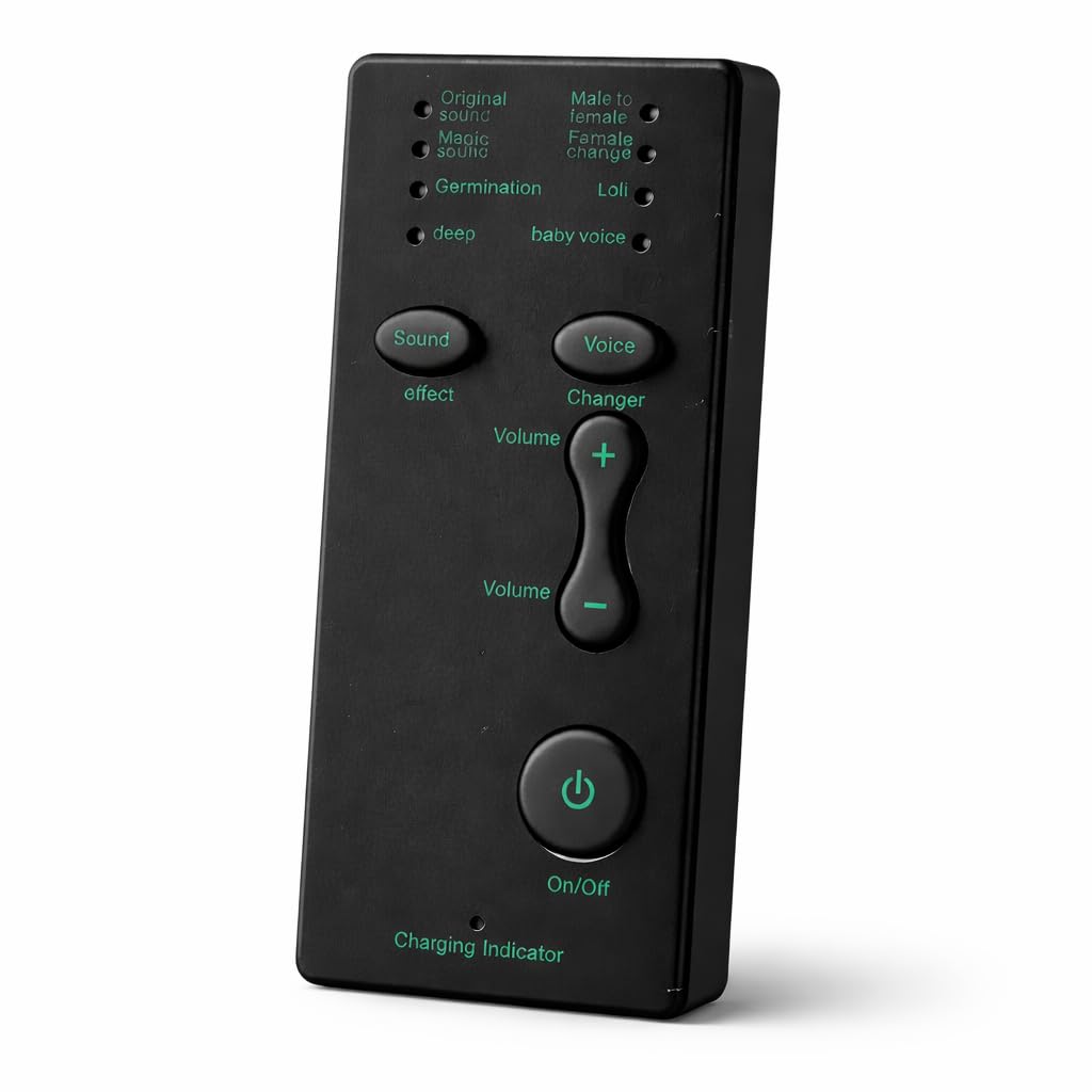 FREDI HD PLUS Voice Changer Device with 8 Built-in Voice & Sound Effects | Rechargeable Portable Audio Controller with Volume Control for Android & iOS Smartphones