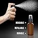 Nylea 8 Pack Amber Spray Bottles 2oz - [THE PERFECT SPRAY] - Empty Glass Bottles For Cleaning Solutions - Best Refillable MIST SPRAY Pack Perfume Atomizer [2oz]