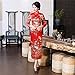 Shanghai Story Floral Dress Long Cheongsam Long Sleeve Cheap Qipao 3XL Red