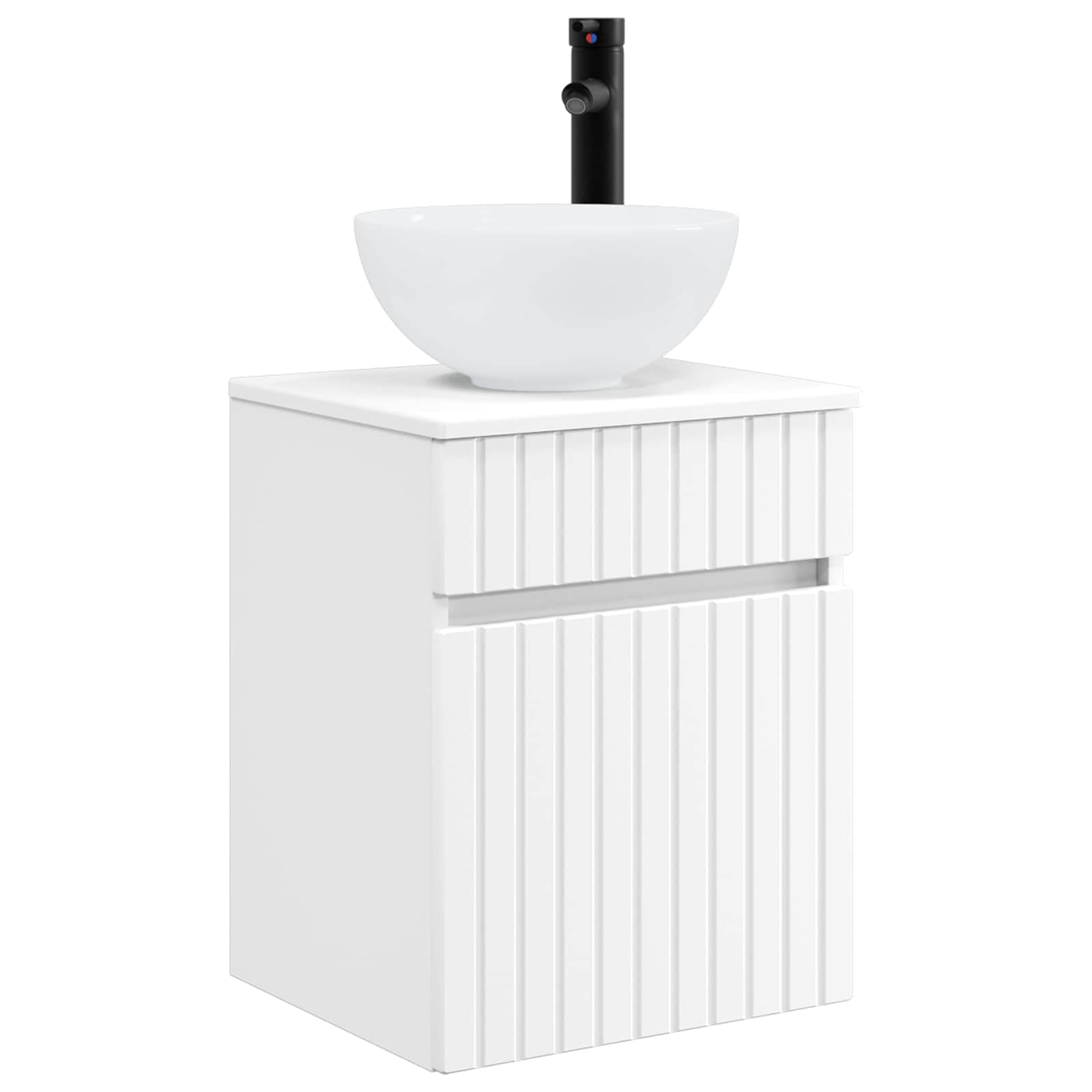 Vidaxl Wall-Mounted Sink Vanity White 39 X 41 X 64.5 Cm