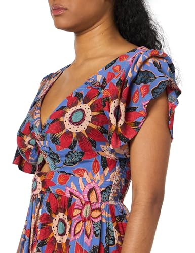Image of Angie Women's Angie Women's Deep V Maxi Dress with Cutout