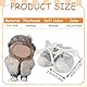 YAYNO 2 Paar Mini-Puppenschuhe Süße Schnürschuhe aus Canvas für 17cm/15cm Große Plüschpuppen Griffbrettschuhe Spielzeug-Outfit-Accessoires (Grau und Schwarz)