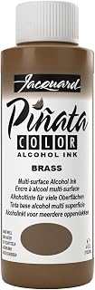 Jacquard Pinata Alcohol Ink - Brass - Professional and Versatile Ink That Produces Color Saturated and Acid-Free Results - 4 Fluid Ounces - Made in The USA