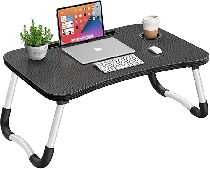 DEFTLADY STORE MultiPurpose Portable Laptop Table, Foldable Wooden