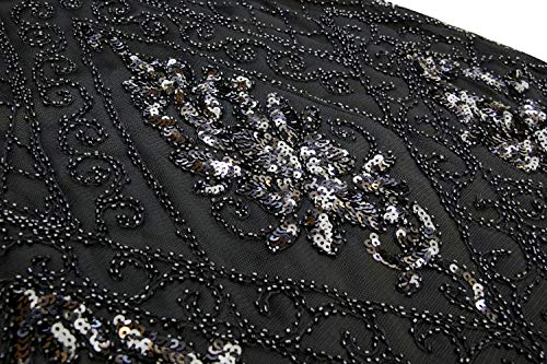 Image of Women 1920s Gatsby Vintage Sequin Flapper Fringe Party Plus Dress with 20s Accessories Set