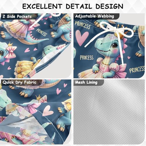 susiyo Boys Swim Trunks Dinosaurs Princess Toddler Swim Shorts Quick Dry Beach Board Shorts Little Boy Bathing Suits Swimwear3