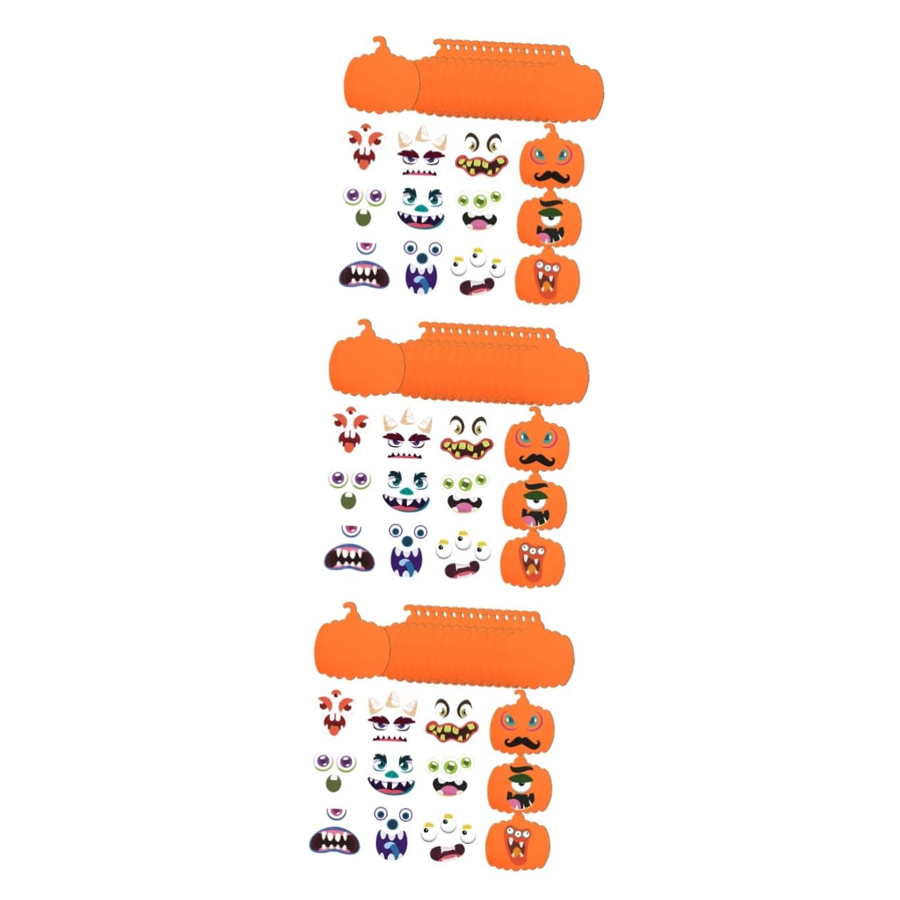 HEMOTON 48 Hojas Pegatinas Halloween Calabaza Eva para Manualidades Infantiles Diy Decoración Fiesta Niñas