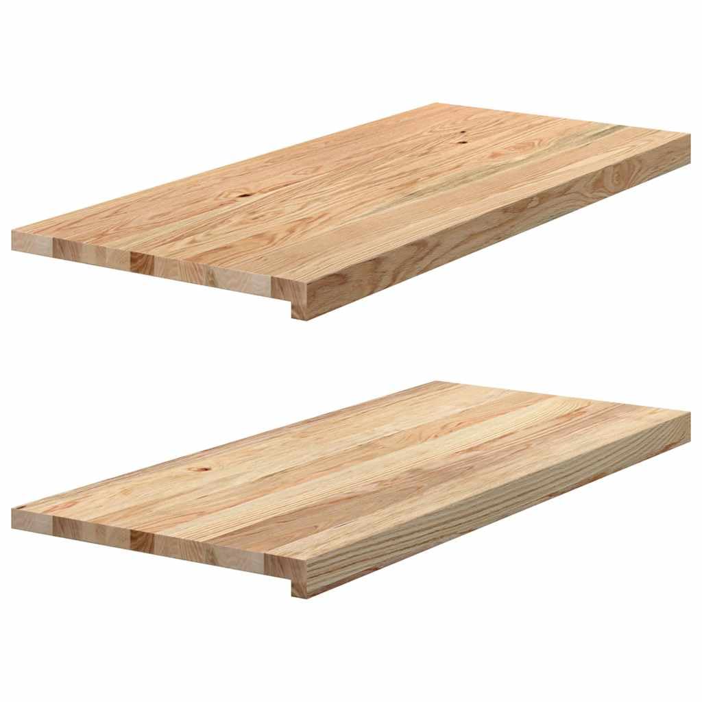 vidaXL Window Sills - Solid Oak Wooden Display Ledge - 90x40x2 cm Untreated