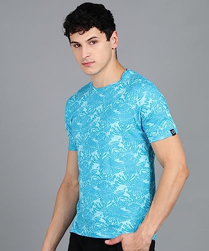Image of Urbano Fashion Men's Printed Half Sleeve Slim Fit Cotton T-Shirt