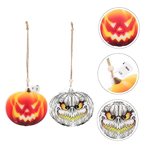 Lámpara de calabaza Halloween PRETYZOOM pack de 6 linternas colgantes de plástico 6