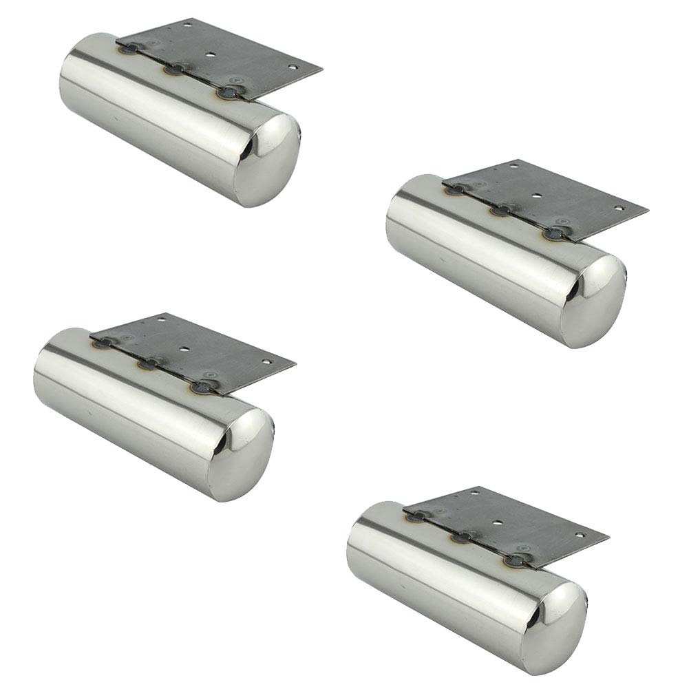 Pieds de canapé bas en acier inoxydable lot de 4 hauteur 55 mm pour meuble