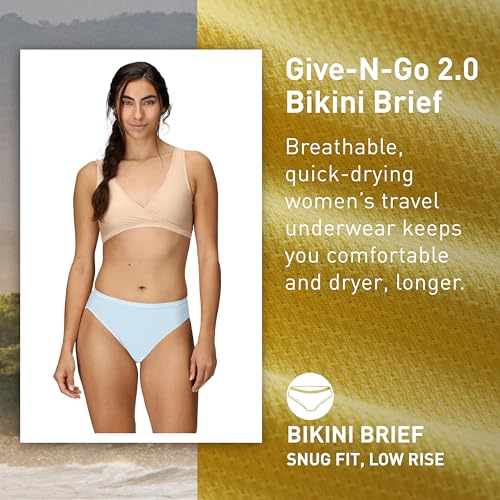 Image of ExOfficio Women's Give-N-Go 2.0 Bikini Cut Brief 2-Pack - Breathable Durable Easy Care Travel Underwear