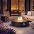 COSIEST 42 inch Outdoor Propane Fire Pit Coffee Table w Concrete Round Base Patio Heater, Certified, 50,000 BTU Stainless Steel Burner, Free Lava Rocks, Rain Cover, Tank Cover