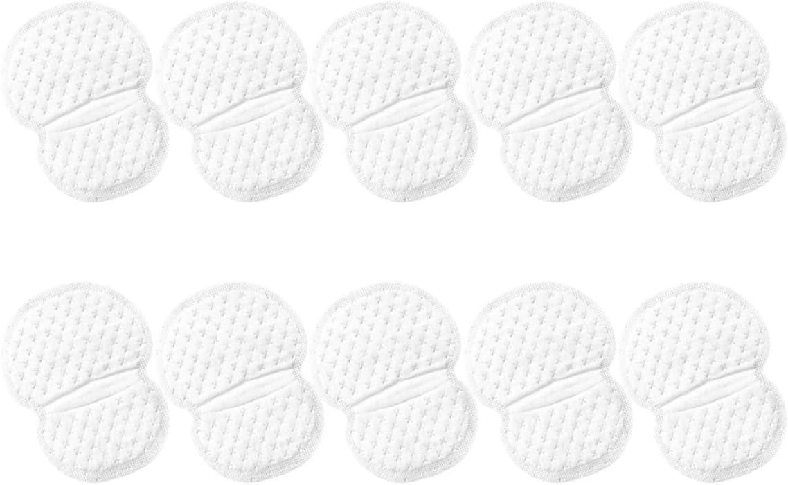 Disposable 10pcs Armpit Sweat Pads for Men and Women, Soft Breathable Underarm Sweat Absorbing Shields, Thin Invisible Antiperspirant Pads for Summer Use