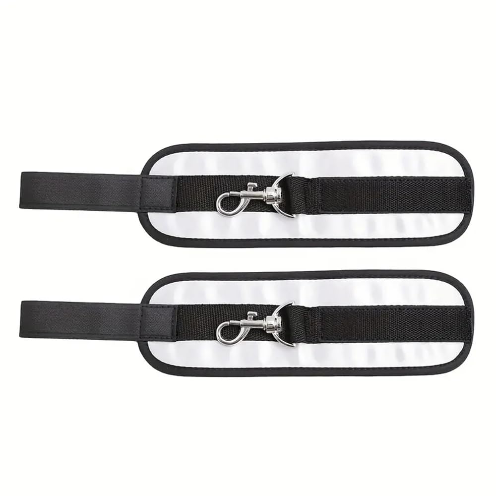 1 paio di polsini per porta in nylon nero con attrezzi per esercizi di porta attaccati