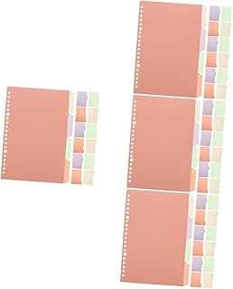 ifundom 40 Conjuntos De Divisórias De Arquivo De Guia De Índice Separadores De Fichário Divisores De Fichário Com Bolsos Bloco De Notas Divisórias Divisórias De Fichário Divisores De