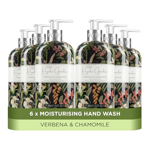 Baylis & Harding Royale Garden Verbena & Chamomile Hand Wash, 500 ml (Pack of 6) - Vegan Friendly