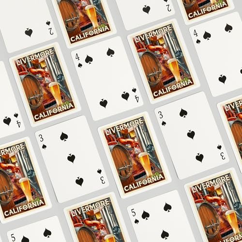 Baraja de 52 cartas tamaño póker Livermore California miniatura 4