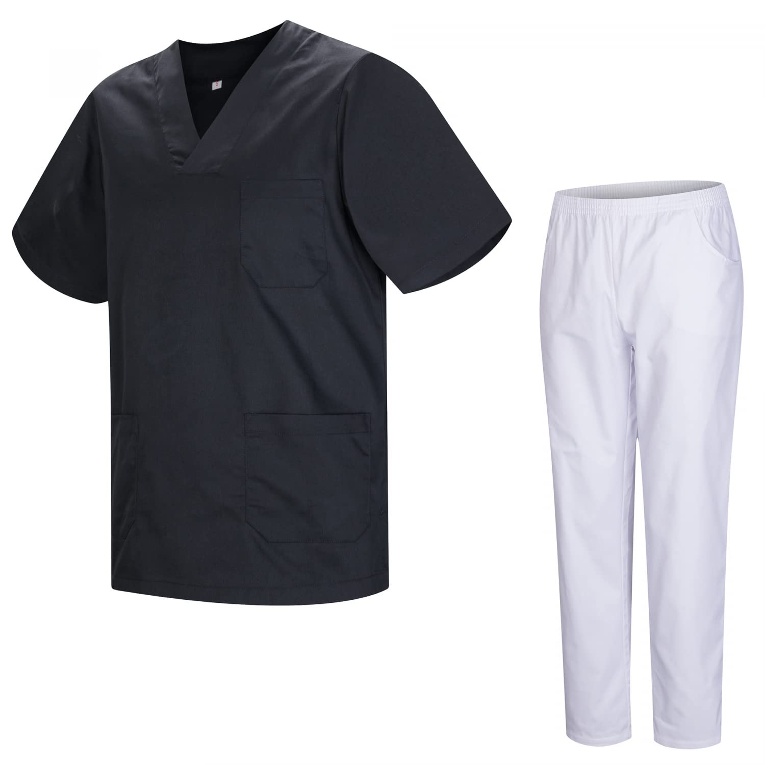 MISEMIYA - Unisex-Schrubb-Set - Medizinische Uniform mit Oberteil und Hose 817-8312-BLANCO