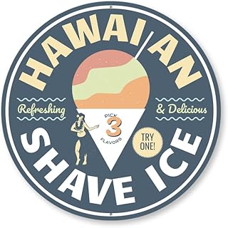 Hawaiian Shave Ice Sign - 12-inch Circle