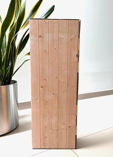 DEVELOMEDYKAL Caja para jamon de carton resistente simil madera. 82 x 29 x 14. Sevende en packs de 10 unidades. Ideal Lote de Navidad o regalo. CJ98MRRP10