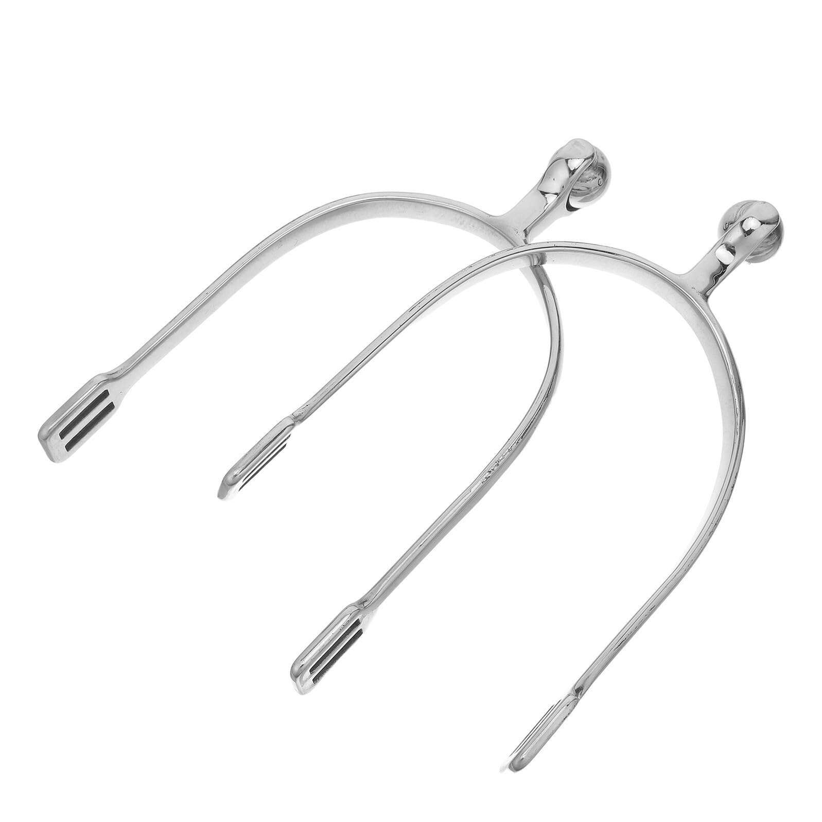 Speroni da Equitazione in Acciaio Inox con Palla Rotante, Sperone Inglese per Uomo, Accessori per Cavalli, per Principianti, Cowboy e Spettacoli Equestre