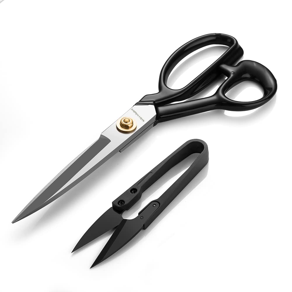 Astrowinter White Dressmaking Scissors (8'', ) - Dressmaker Fabric Sewing Shears - Tailor's Scissors For Cutting Fabric, Leather Aw-001-R8-W