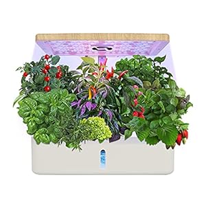 Dyna-Living Hydroponic Growing System with LED Grow Light for Indoor Flower Vegetables Smart Garden Planter for Home…