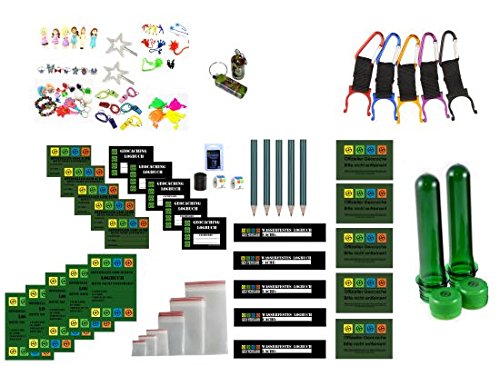 61 Teile Großes Refill Set - Logbücher und Aufkleber - Wartungsset Maintenance Kit Geocaching Petling Logbücher Filmdosen Micro Nano, Cache Container, Cache versteck,