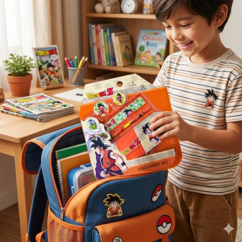 Image of Dragon Ball Z 5 pcs Stationery SetSchool Supplies Kit Multicolor Return Gift for Kids Age 3 Years +