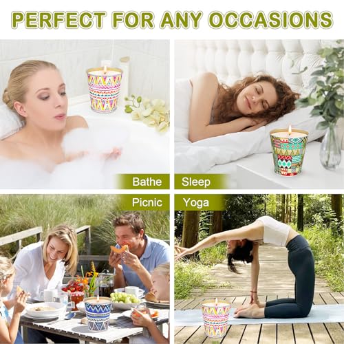 Citronella Candles Outdoor Large, 27.6oz Citronella Fragrance Candle Set, 210 Hrs Burning, Scented Soy Wax Candle Summer Gifts for Home Garden Patio Yard Balcony Camping BBQ - Image 7