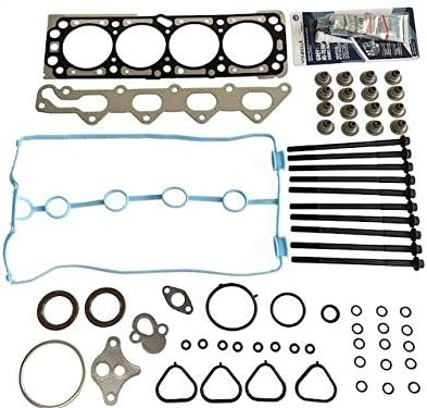 Juego de juntas de cabeza con 10 pernos de cabeza - Compatible con Chevy Aveo 2004-2005 1.6L 4 cilindros DOHC 16 válvulas VIN 6