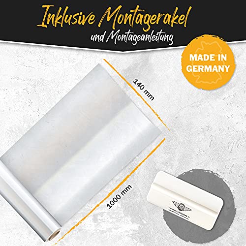 LACKSCHUTZSHOP Lackschutz-Folie - Selbstklebende Schutz-Folie für Auto, Fahrrad, Motorrad u. v. m. - Klebefolie - Transparent - 140 x 1000 mm - 150µm