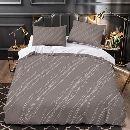 Drap de couette microfibre de qualité supérieure avec impression 3D lignes géométriques