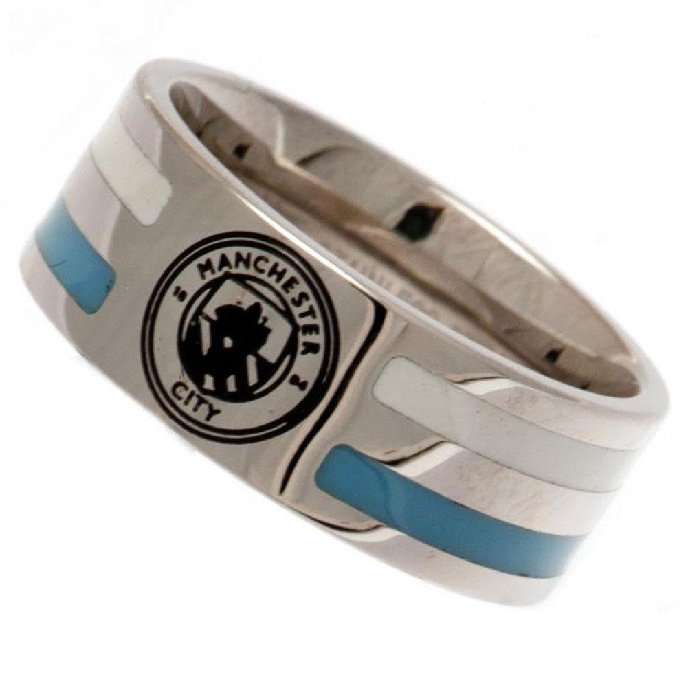 Manchester City F.C. Couleur à Rayures Bague Medium Officiel