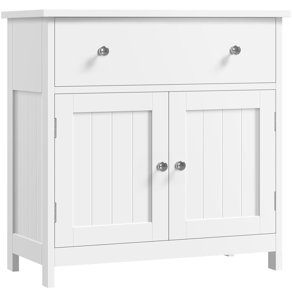 Yaheetech Meuble de Salle de Bain avec tiroir et 2 Portes, Style Maison de Campagne, Meuble de Salle de Bain, 60 x 30 x 60 cm