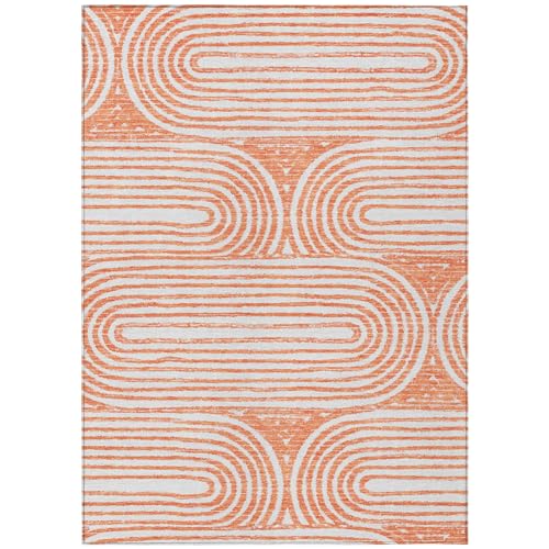 Addison Rugs Chantille ACN140 Naranja 3' x 5' Alfombra Interior Exterior miniatura 1