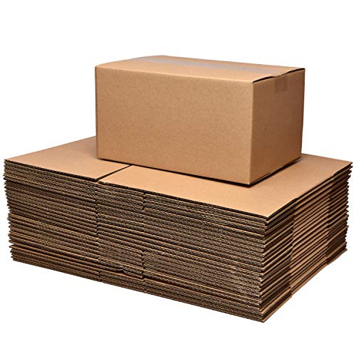 Cualfec Shipping Boxes Corrugated Cardboard Box Mailer Gift Boxes for Online Business Shipping (8x6x4)