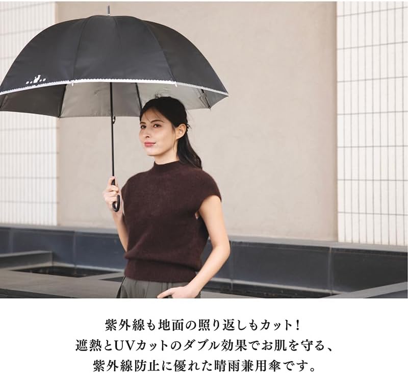 オカモト原宿店 日傘 uvカット 100 遮光 長傘 完全遮光 遮光率 100% 晴雨兼用傘 雨傘 猫柄 おしゃれ かわいい ドーム型 UVカット 紫外線遮蔽率 日焼け対策 99.9% 手開き レディース