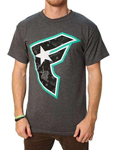 Famous Stars & Straps Lawaiian BOH T-Shirt Charcoal Heather/Turquoise