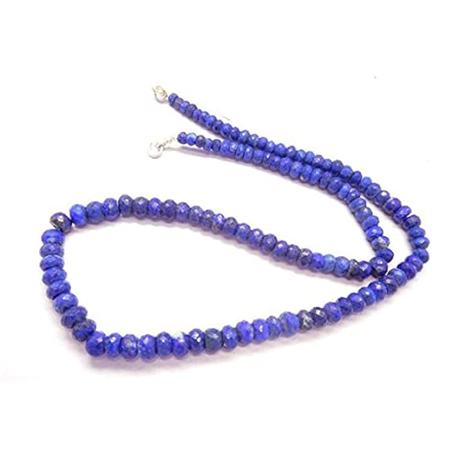 Collier en perles de lapis-lazuli naturel facettées 5-8 mm pour création de bijoux