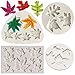 BKJJ Stampo per Fondente Foglia d'Acero 3D Torta Stampi Silicone Fondant Mold DIY Decorazione di Cottura Cake Caramelle Cioccolato Dolci Stampi 4 pezzi
